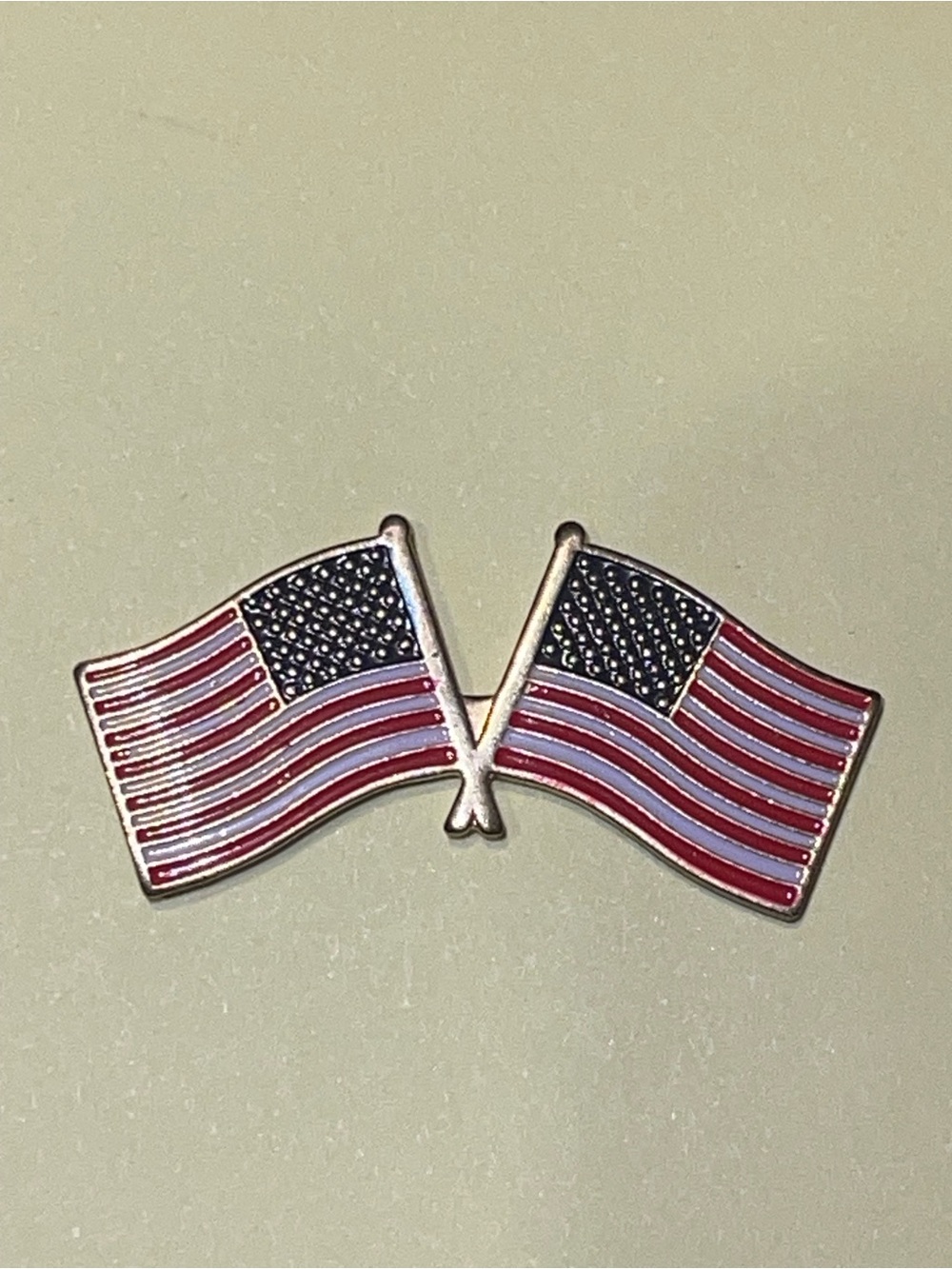 American Flag Enamel Pin Red White & Blue tie lapel collar pin